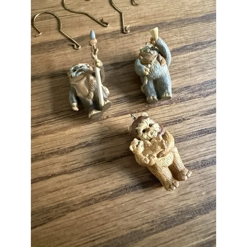 Vintage 1990s Hallmark Keepsake Mini Ornaments Star Wars Ewoks Set of 3